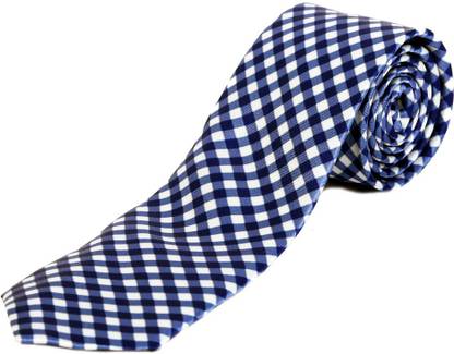 BLACKSMITH Blue Gingham Checks Design Checkered Men Tie