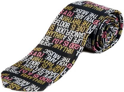 BLACKSMITH God Is A Dj Design Graphic Print Men Tie