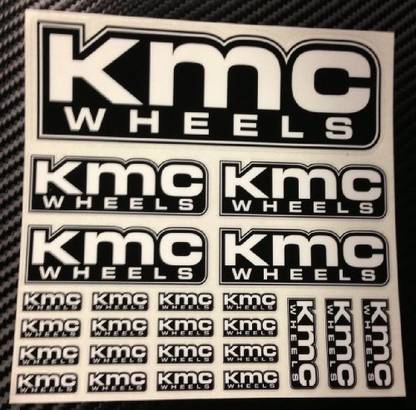 KMC Wheels RC Radio Control Stickers Authentic 24 Stickers per Sheet
