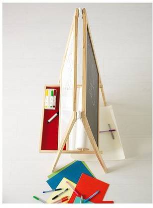 IKEA Ikea MALA 500.210.76 Easel, SoftWood, White, Length: 17 Inch, Width: 24 Inch, Height: 46 Inch