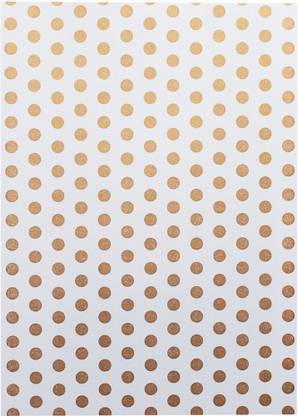 ColorSplash A4 polka dot design golden dots white paper