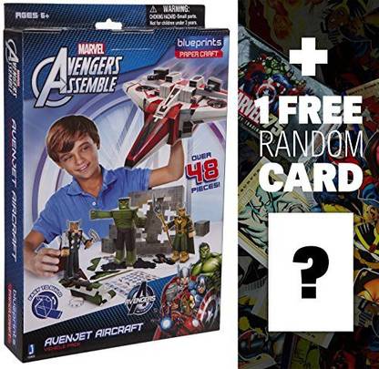 MARVEL Avengers Assemble Avenjet Aircraft: prints Paper Craft Series Card