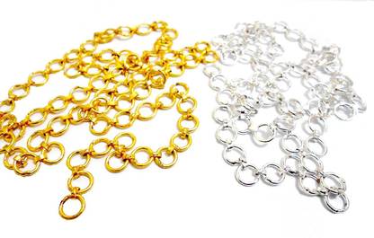 GOELX Jewellery making chains - Set of Gold & Silver