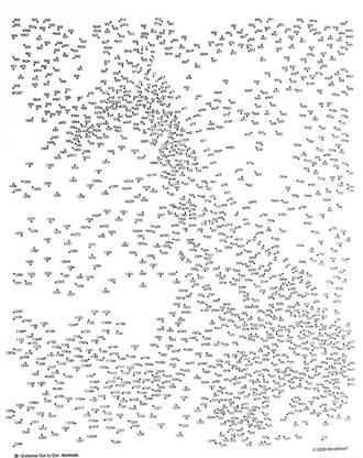 Mindware MindWare - Extreme Dot to Dot Animals Book - Puzzles Range from 300 to over 1,400 Dots - Features 8 2-Page Spreads