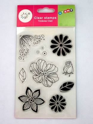 Vardhman Silicon Clear Stamp flower design