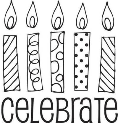 Hampton Art Celebrate Rubber Stamp