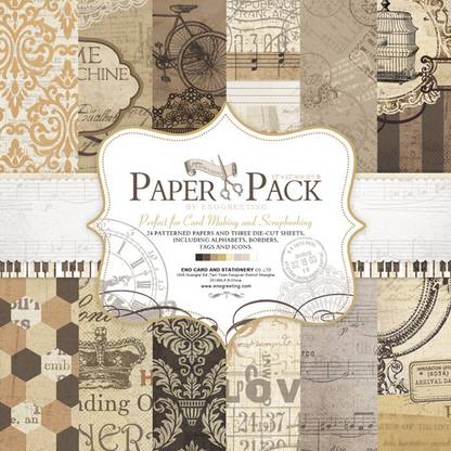 CraftDev Set of 24 Size: 12 x 12 Inch Thick Beautiful Pattern Design Printed Papers for Art n Craft, - 12 Unique Designs (2 Sheets Per Design + 3 Die Cut Sheets)(RETRO STYLE)