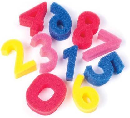 Chenille Kraft Sponge Numbers, 3 High, 0-9 Numbers, 10 Sponges/pack