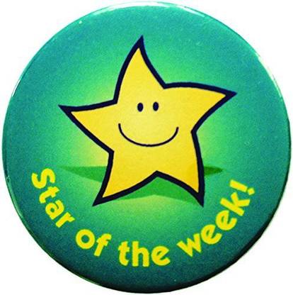 Sticker Factory Limited 38mm Star reward badges: 'Star of the week!': 20 badges