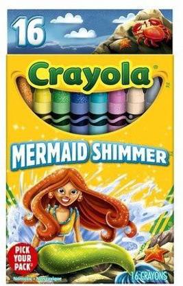 CRAYOLA "Mermaid Shimmer" 16 Count Crayon Box