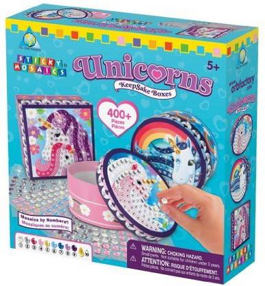 The Orb Factory Sticky Mosaics Unicorns Keepsake Boxes