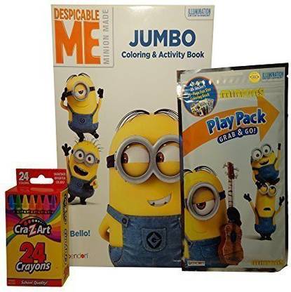 Bendon Despicable Me Bello Minions Jumbo Coloring Crayons Play Pack Stickers Activity Set