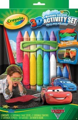 CRAYOLA 3D Washable Sidewalk Chalk Activity Set