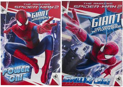 MARVEL 2 Pack The Amazing Spiderman 2 Giant Coloring & Activity Book Set