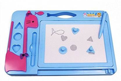 Happy Time Magnetic Scribbler Board Writer Drawing Erasable Toy with 3 Magic Stampers random Color