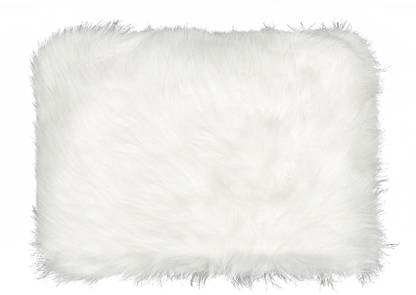 Vardhman Fur Cloth White Long Hair, Size 38" x 34" , 9 Cms Hair Length