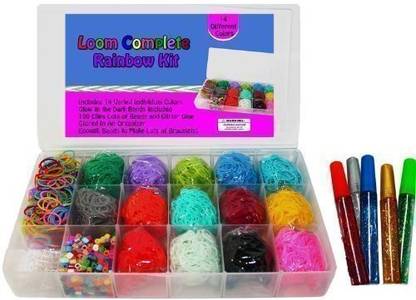 Buengna Loom Rainbow Rubber Band Complete Collection Organizer Storage Kit