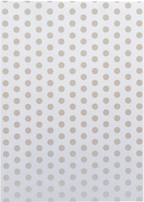ColorSplash A4 polka dot design silver dots white coloured paper