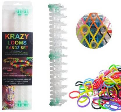 Krazy Looms Krazy Loom Bandz Rubber Band Bracelet Making Kit Set - 600 Piece Gift Set
