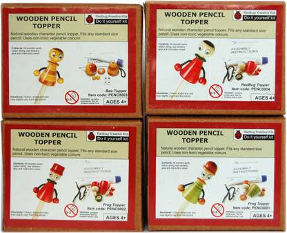 Redbug 4 Pack Wooden Pencil Cap Kit
