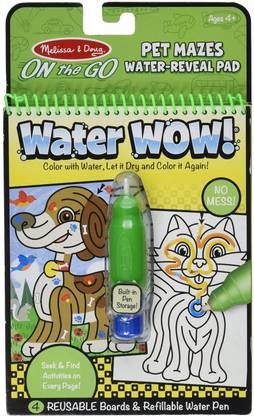 MELISSA & DOUG Pet Mazes Water Wow Water Reveal Pad Melissa & Doug Scratch Art Mini-Pad Bundle