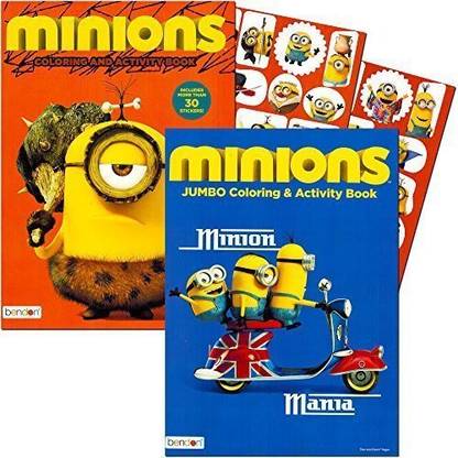 MINIONS Coloring and Activity Book Set with Stickers 2 Books
