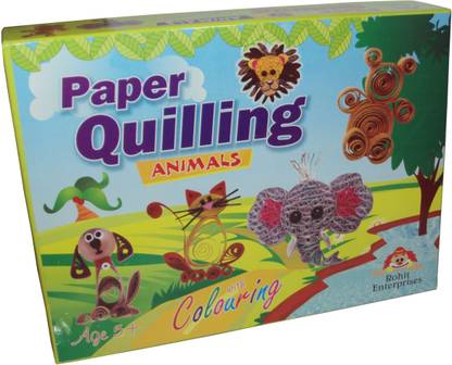 Parteet Paper Quilling Game with Colouring for Kids