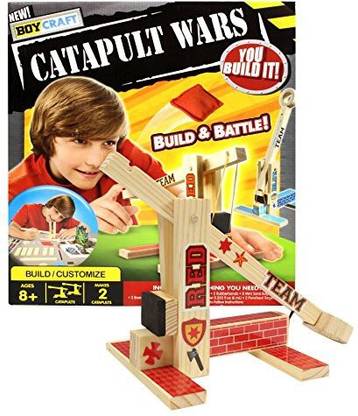 Boy Craft Catapult Wars Build and Battle Kit with 2 Catapults