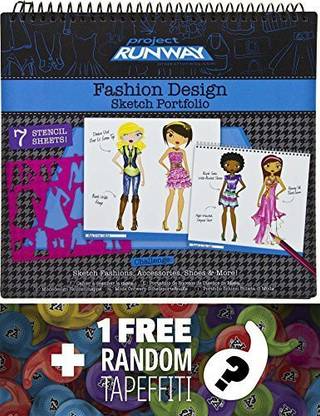 Project Runway Fashion Design Sketch Portfolio + 1 Free Mini-Tapeffiti Bundle