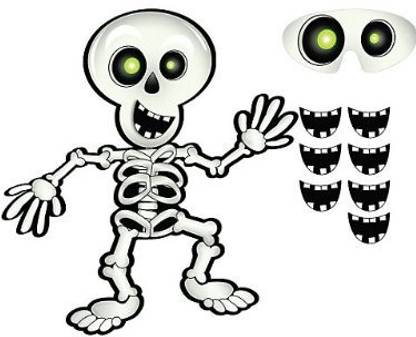 Amscan Pin-The-Smile-On-The-Skeleton, White/