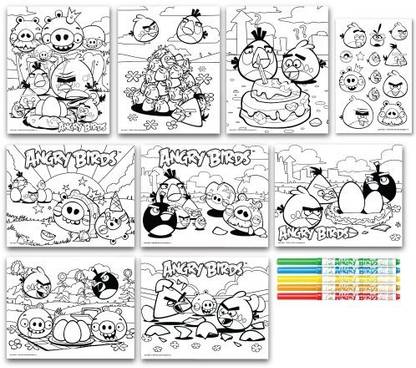 Angry Birds Marker by Number Drawing Set
