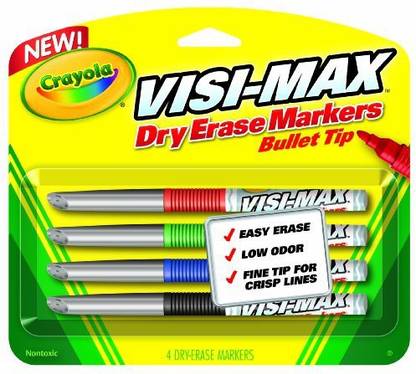 CRAYOLA Dry Erase Markers (12 Count), Visimax BL