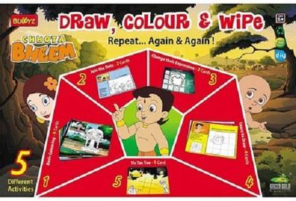 BUDDYZ Chhota Bheem Draw, Color and Wipe