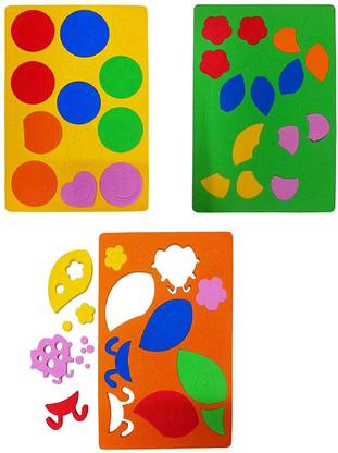 Shrih Set of 3 Colorful Foam Paper Cut-Out Sheets for Art and Craft