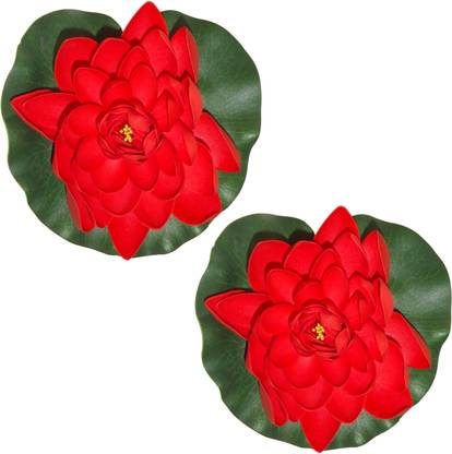 Muhil Floating Lotus Large Deep Red Lotus Artificial Flower