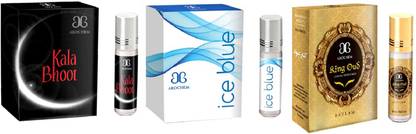 AROCHEM Ice blue king oudh Aura Kala Bhoot Combo Floral Attar