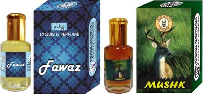 Purandas Ranchhoddas PRS Fawaz & Mushk Attar 6ml Each Herbal Attar