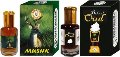 Purandas Ranchhoddas PRS Dehnal-Oud & Mushk Attar 6ml Each Herbal Attar