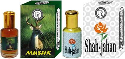 Purandas Ranchhoddas PRS Mushk & Shah-Jahan 6ml Each Herbal Attar