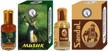 Purandas Ranchhoddas PRS Sandal & Mushk 6ml Each Herbal Attar