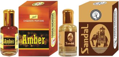 Purandas Ranchhoddas PRS Sandal & Amber 6ml Each Herbal Attar