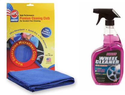 ABRO 1 Wheel Cleaner WC - 160 (946 ml), 1 Microfiber Cloth Combo