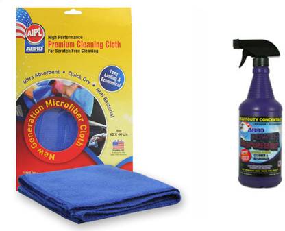 ABRO 1 Car Heavy Duty Power Degreaser PD320 946ml, 1 Microfiber Cloth Combo