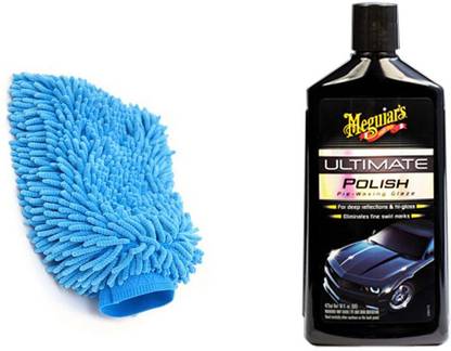 Meguiars 1 Meguiar's Ultimate Polish-473ml, 1 GloveMitt Combo