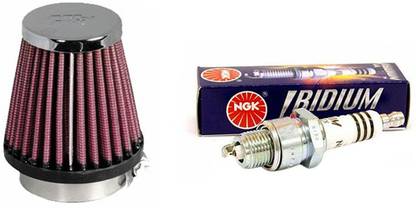 K&N 1 Bike Spark Plug, 1 Air Filter-TVS Victor 110 Combo
