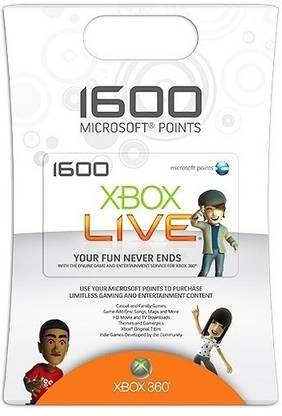 Xbox Live 1600 Microsoft Points Card