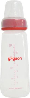 Pigeon Peristaltic Nursing 200ml with Medium Size Nipple - Red - 200 ml