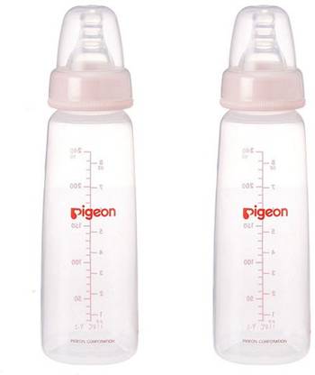 Pigeon Peristaltic 120ml Nursing Bottle Kpp with Small Size Nipple (Pink) Pack of 2 - 120 ml