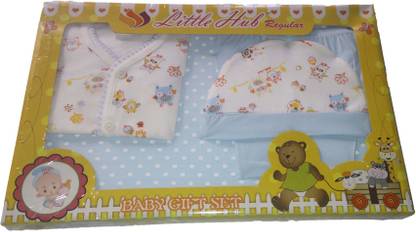 LITTLE HUB New Born Baby Gift Set - Blue