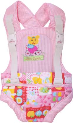 OLE BABY Durable Embroidery Checks Print Kangaroo Two Way Baby Carrier